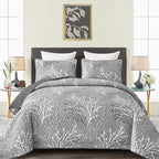 DJY Grey Quilt Set King Size by HOME