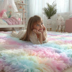 8x10 Rainbow Large Area Rug, Plush Rugs - Image 2