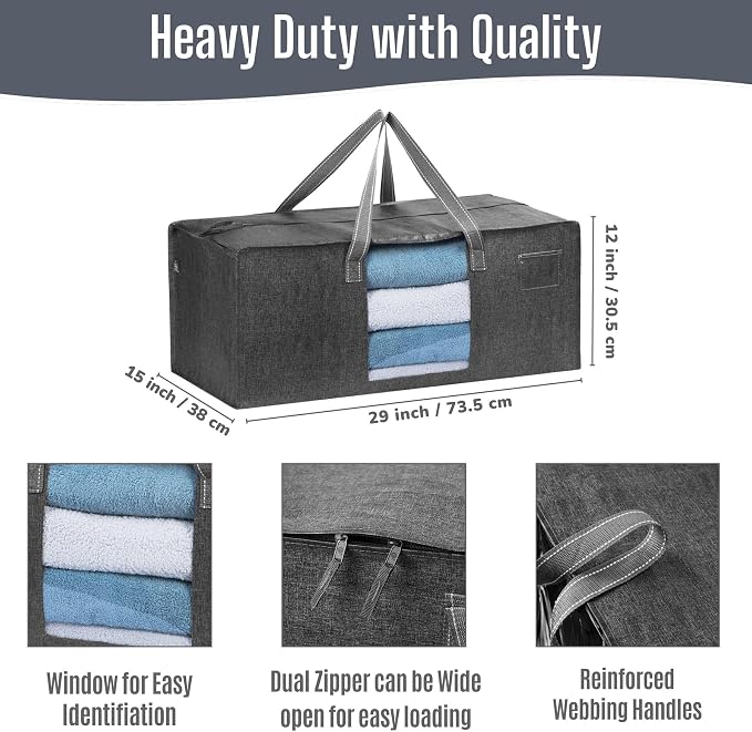 VENO Heavy Duty Moving Bags, Storage Bags, 4 Pack | Packing Supplies, - Image 3