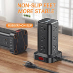 Extension Cord with Multiple Outlets, SMALLRT Surge Protector Power Strip Tower - Image 4