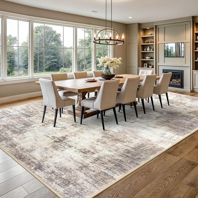 Abstract Area Rugs 9x12 Ft Washable Large Rugs - Image 3