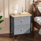 DUMOS Nightstand Set of 2, Bedside Table - Image 7