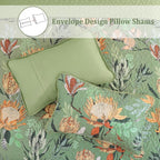 Dintszyayue Quilt King Size Green, Soft Microfiber Lightweight Farmhouse Bed - Image 5