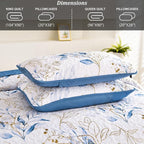 Anibedding King Quilts Set 3 Pieces Botanical Print Bedspread, Aesthetics - Image 6