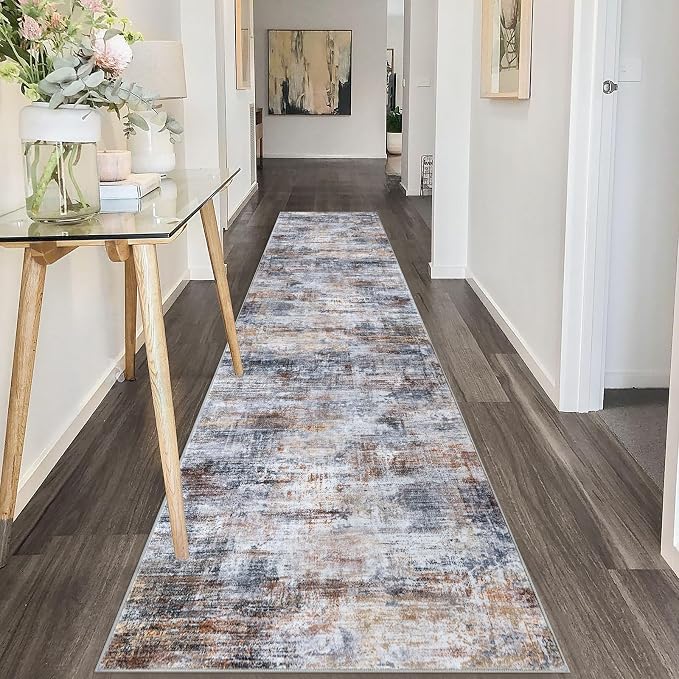 Abstract Runner Rug 2x10 Ft Washable Runners - Image 9