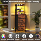 Night Stand Set 2, LED Nightstand - Image 4