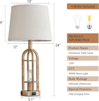 SRJJA Table Lamps for Living Room End Table Set of 2 - Image 6