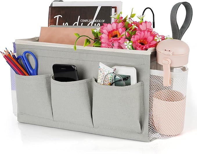 Lilithye Bedside Caddy, Bedside Storage Bag Hanging Organizer by Lilithye