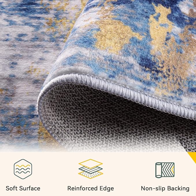 RELEANY Washable 3'x4' Abstract Area Rug - Image 4