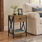 VECELO Nightstand, Modern Bedside End Table, Night Stand - Image 2