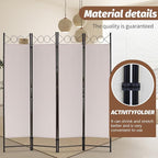 FDW 4 Panel Room Divider and Folding Portable Partition Screen, 6FT Wall - Image 5
