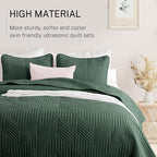 Exclusivo Mezcla Ultrasonic Full Queen Quilt Bedding Set, Soft Microfiber - Image 4