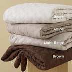 Bedsure Twin Size Quilt, Lightweight Comforter Set, Light Beige Bedspread | - Image 3