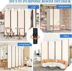 SUNALLY Room Divider Privacy Screens, 8 Panels Dividers - Image 7