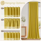 100% Blackout Curtains 96 Inch Length 2 Panels Set - Image 4
