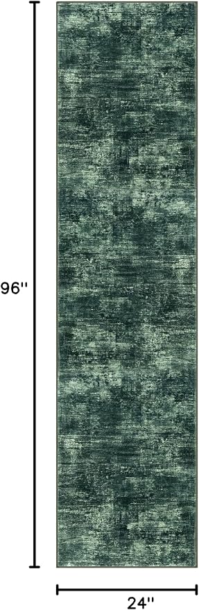 Abstract Runner Rug 2x8 Ft Washable Runners - Image 2