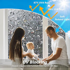 Kromapolis Window Privacy Film, Stained Glass, Non-Adhesive Renter-Friendly - Image 3