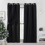Bujasso Black Full Blackout Curtains - Image 9