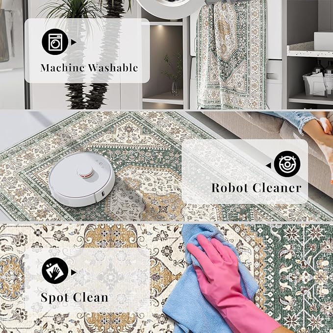 4x12 Washable Hallway Runner Rug - Image 5