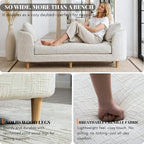 77.2" Oversized Chaise Lounge, Curved Soft End of Bed Bench - Image 4