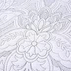 ROOMLIFE Quilt Set King Size 3D Floral Campanula Embroidery Pattern 3-Piece - Image 5