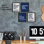 DSHFG Motivational Inspirational Office Wall Art Decor Prints 4Pcs | Navy Blue - Image 5