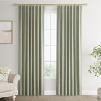 Joywell 100% Blackout Linen Curtains 90 Inches Long by Joywell