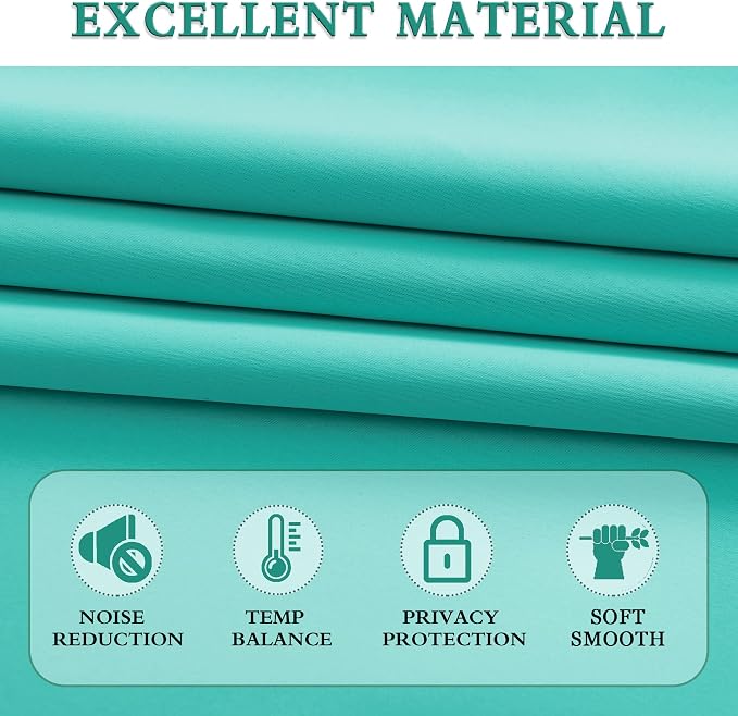 Turquoise Blackout Curtains - Image 5