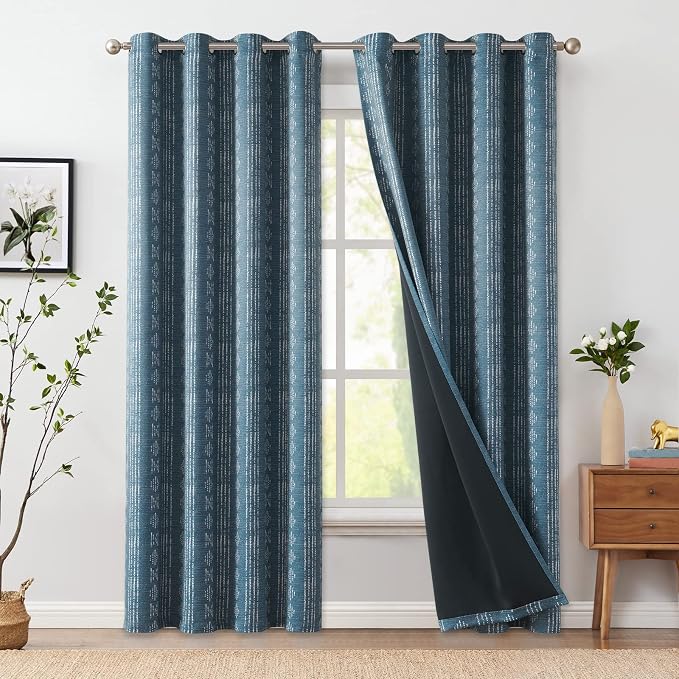 jinchan Boho Blackout Curtains 84 Inches Long by JINCHAN