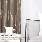 Deconovo Curtains for Living Room, Pattern Blackout Curtains 63 Inches Long | - Image 3