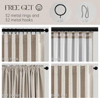 Topfinel 105 Inches Long Blackout Natural Linen Curtains - Image 3