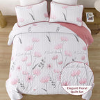 Dinjoy Quilt Set Twin Size, Soft Microfiber, Farmhouse Bedding - Image 2