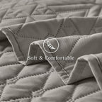 akkialla Twin Size Quilt Bedding Set, Dark Grey Lightweight Microfiber Soft - Image 6
