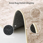 5x8 Area Rug, Abstract Large Washable Rugs - Image 5