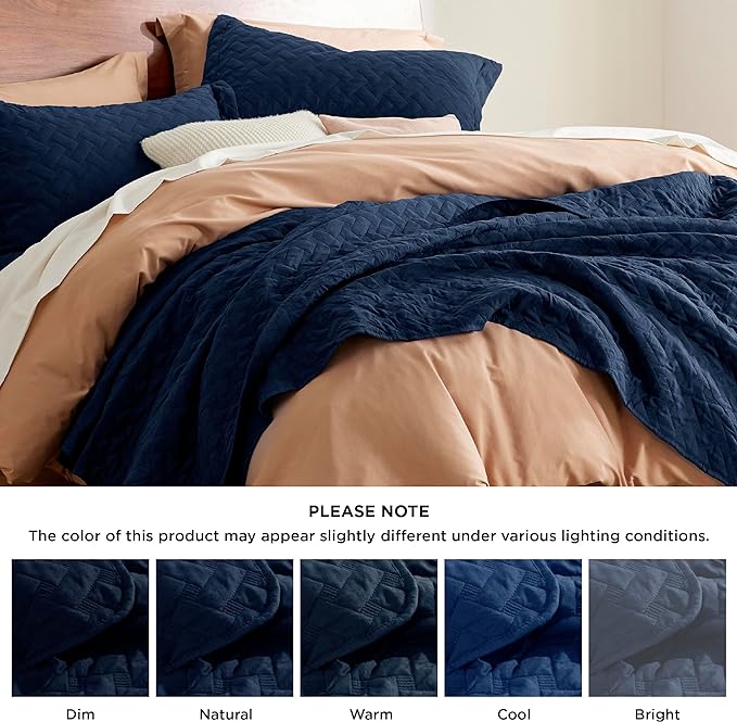 Bedsure Full Size Quilt, Lightweight Comforter Set, Basket Weave, All-Season - Image 6