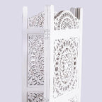 Lightnpro 4-Panel Wooden Room Divider 48 × 64 Inch Antique White Finish - Image 8