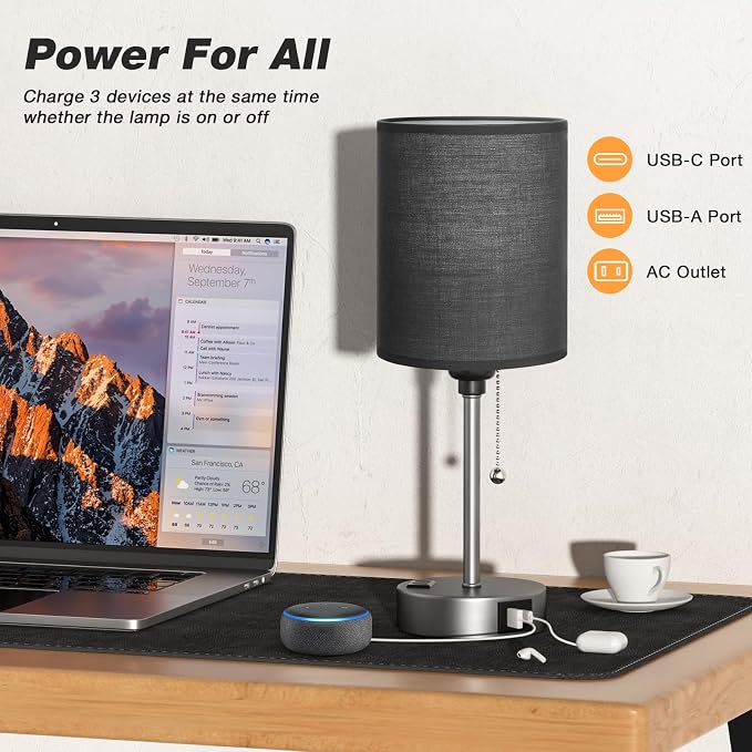 Small Bedside Table Lamp for Bedroom - Image 3
