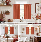 BGment Terracotta Blackout Curtains 40 Inches Long - Image 2