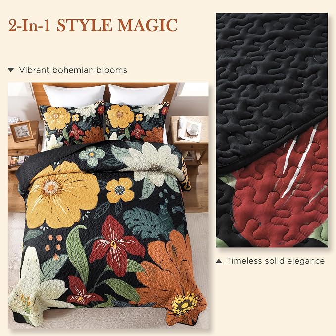 Quilt King Size, Reversible Polyester Coverlet Set - Image 9
