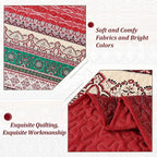 WONGS BEDDING Boho Queen Quilt Set, Lightweight Bed Decor Bedspread - Image 5