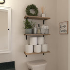 Wood Floating Shelves Set of 6, Shelves - Image 4