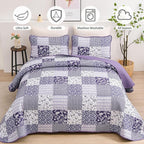 Mybedsoul Boho Quilt King Size, Patchwork Reversible Bedding Set, 3 Pieces - Image 3