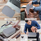 FYY Electronic Organizer, Travel Tech Pouch Bag, Light Grey | Wrist Strap - Image 7