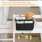 Bedside Caddy Organizer 5 Pockets and 4 Hooks - Image 4