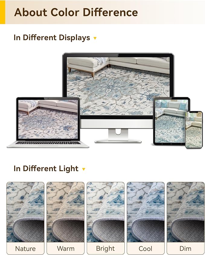 RELEANY Washable Area Rug, Runner 3'x10', Water Repellent, Pet Friendly - Image 7