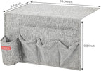 Zafit Linen 5 Pockets Bedside Caddy, Bedside Storage Organizer - Image 3