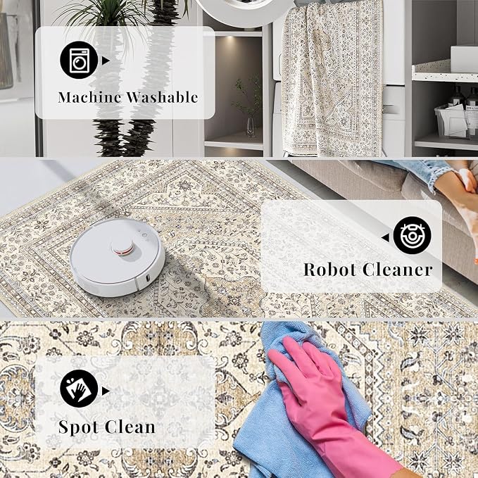 4x10 Washable Hallway Runner Rug - Image 5