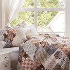 Full/Queen Size Quilt Set 3 Pieces Lightweight Reversible Bedspread-90''x98'' - Image 4
