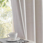 100% Blackout Curtains 108 inch Length1 Panel Faux Linen Long Drapes - Image 5