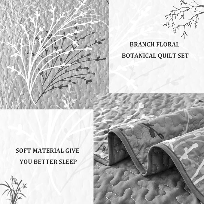DJY Grey Quilt Set King Size - Image 4